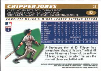 1996 Topps Chrome #52 Chipper Jones Back