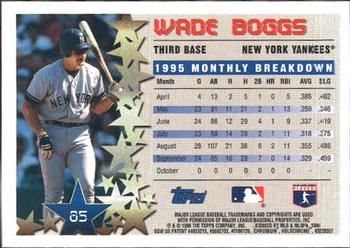 1996 Topps Chrome #85 Wade Boggs Back
