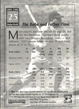 1995 Megacards Babe Ruth #23 The Babe and Father Time Back