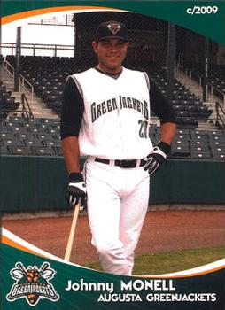 2009 Grandstand Augusta GreenJackets #NNO Johnny Monell Front