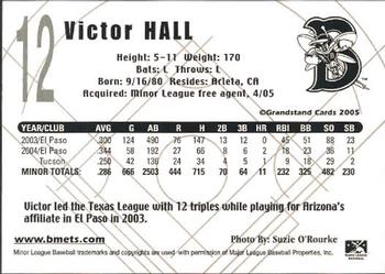 2005 Grandstand Binghamton Mets #NNO Victor Hall Back