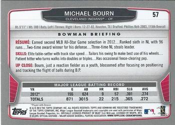 2013 Bowman - Silver Ice #57 Michael Bourn Back