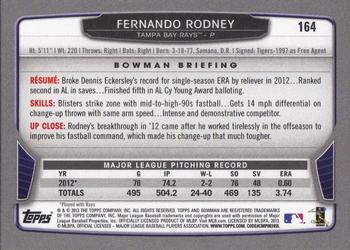 2013 Bowman - Silver Ice #164 Fernando Rodney Back