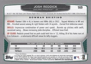 2013 Bowman - Silver Ice #169 Josh Reddick Back