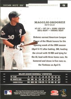 2004 Donruss Throwback Threads #49 Magglio Ordonez Back