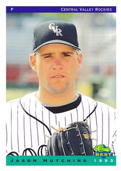 1993 Classic Best Central Valley Rockies #14 Jason Hutchins Front