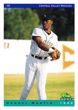 1993 Classic Best Central Valley Rockies #17 Darryl Martin Front