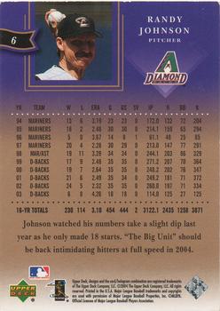 2004 Upper Deck Diamond Collection All-Star Lineup #6 Randy Johnson Back