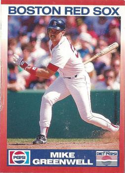 1990 Score Pepsi Boston Red Sox #11 Mike Greenwell Front