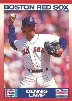 1990 Score Pepsi Boston Red Sox #12 Dennis Lamp Front