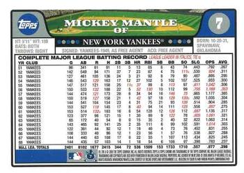 2008 Topps Chrome #7 Mickey Mantle Back