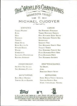 2008 Topps Allen & Ginter #11 Michael Cuddyer Back