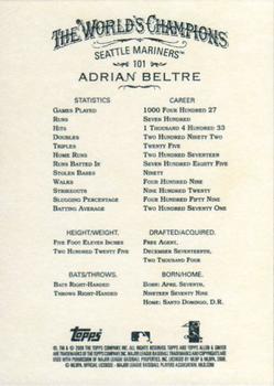 2008 Topps Allen & Ginter #101 Adrian Beltre Back