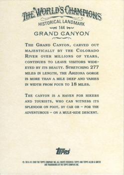 2008 Topps Allen & Ginter #144 Grand Canyon Back
