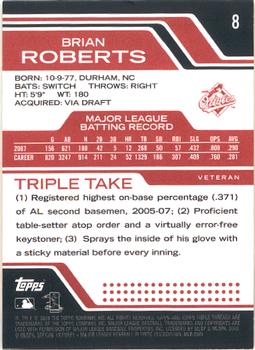 2008 Topps Triple Threads #8 Brian Roberts Back