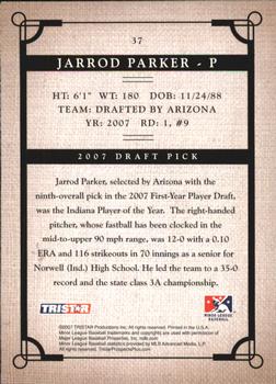 2007 TriStar Prospects Plus #37 Jarrod Parker Back