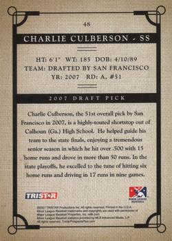 2007 TriStar Prospects Plus #48 Charlie Culberson Back