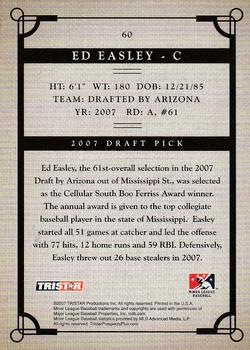 2007 TriStar Prospects Plus #60 Ed Easley Back