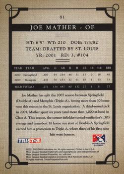 2007 TriStar Prospects Plus #81 Joe Mather Back