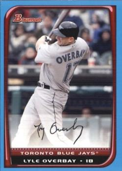 2008 Bowman - Blue #98 Lyle Overbay Front