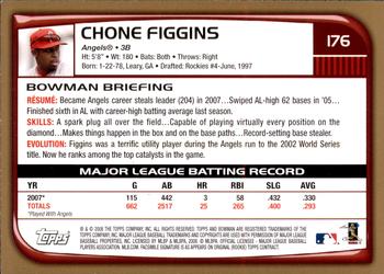2008 Bowman - Gold #176 Chone Figgins Back