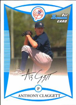 2008 Bowman - Prospects #BP12 Anthony Claggett Front