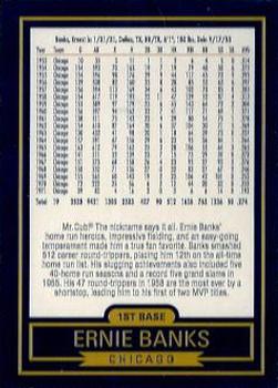 1999 Hillshire Farm Home Run Heroes Autographs #1 Ernie Banks Back