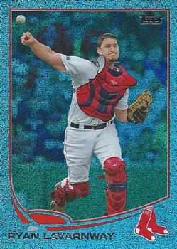 2013 Topps - Silver Slate Blue Sparkle #644 Ryan Lavarnway Front