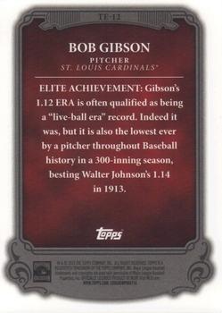 2013 Topps - The Elite #TE-12 Bob Gibson Back