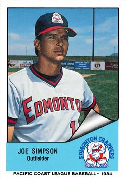 1984 Cramer Edmonton Trappers #115 Joe Simpson Front