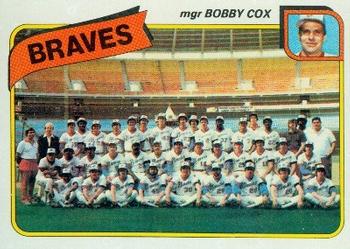 1980 Topps #192 Atlanta Braves / Bobby Cox Front