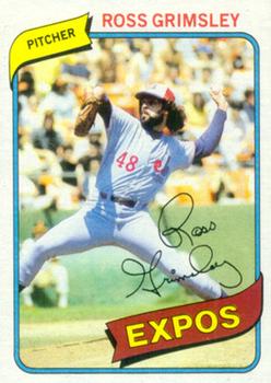 1980 Topps #375 Ross Grimsley Front