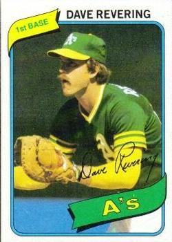 1980 Topps #438 Dave Revering Front
