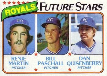 1980 Topps #667 Royals Future Stars - Renie Martin / Bill Paschall / Dan Quisenberry Front