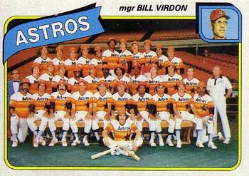 1980 Topps #82 Houston Astros / Bill Virdon Front