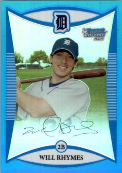 2008 Bowman - Chrome Prospects Blue Refractors #BCP108 Will Rhymes Front