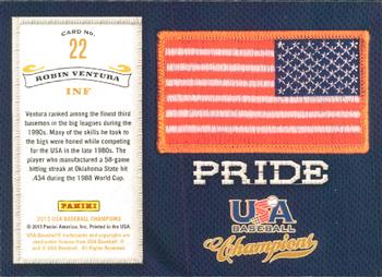 2013 Panini USA Baseball Champions - Pride #22 Robin Ventura Back