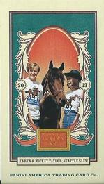 2013 Panini Golden Age - Mini American Caramel Blue Back #130 Karen and Mickey Taylor Front