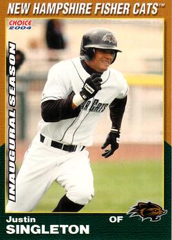 2004 Choice New Hampshire Fisher Cats #18 Justin Singleton Front