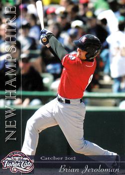 2012 Grandstand New Hampshire Fisher Cats #8 Brian Jeroloman Front