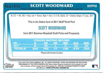 2011 Bowman Draft Picks & Prospects - Prospects Blue #BDPP49 Scott Woodward Back