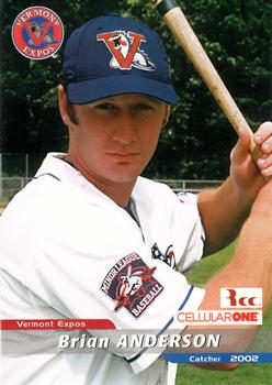 2002 Grandstand Vermont Expos #NNO Brian Anderson Front