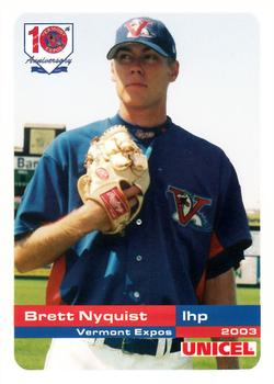 2003 Grandstand Vermont Expos #NNO Brett Nyquist Front