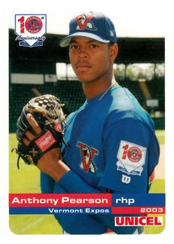 2003 Grandstand Vermont Expos #NNO Anthony Pearson Front