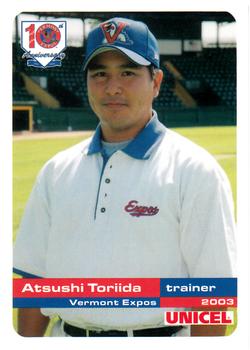 2003 Grandstand Vermont Expos #NNO Atsushi Toriida Front