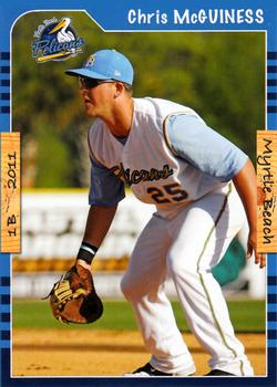 2011 Grandstand Myrtle Beach Pelicans #NNO Chris McGuiness Front