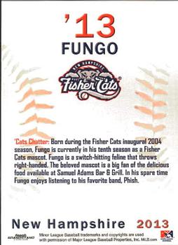 2013 Grandstand New Hampshire Fisher Cats #34 Fungo Back