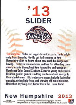 2013 Grandstand New Hampshire Fisher Cats #36 Slider Back