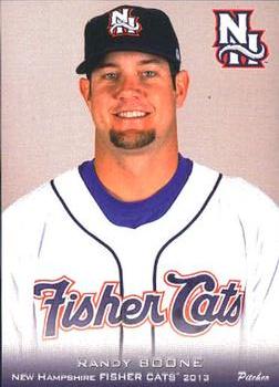 2013 Grandstand New Hampshire Fisher Cats #4 Randy Boone Front