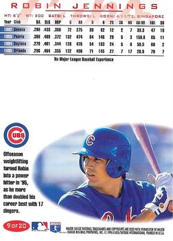 1996 Fleer Chicago Cubs #9 Robin Jennings Back